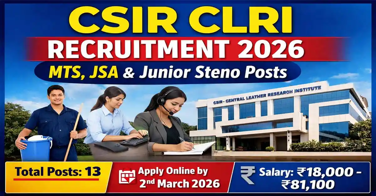 CSIR CLRI Recruitment 2026