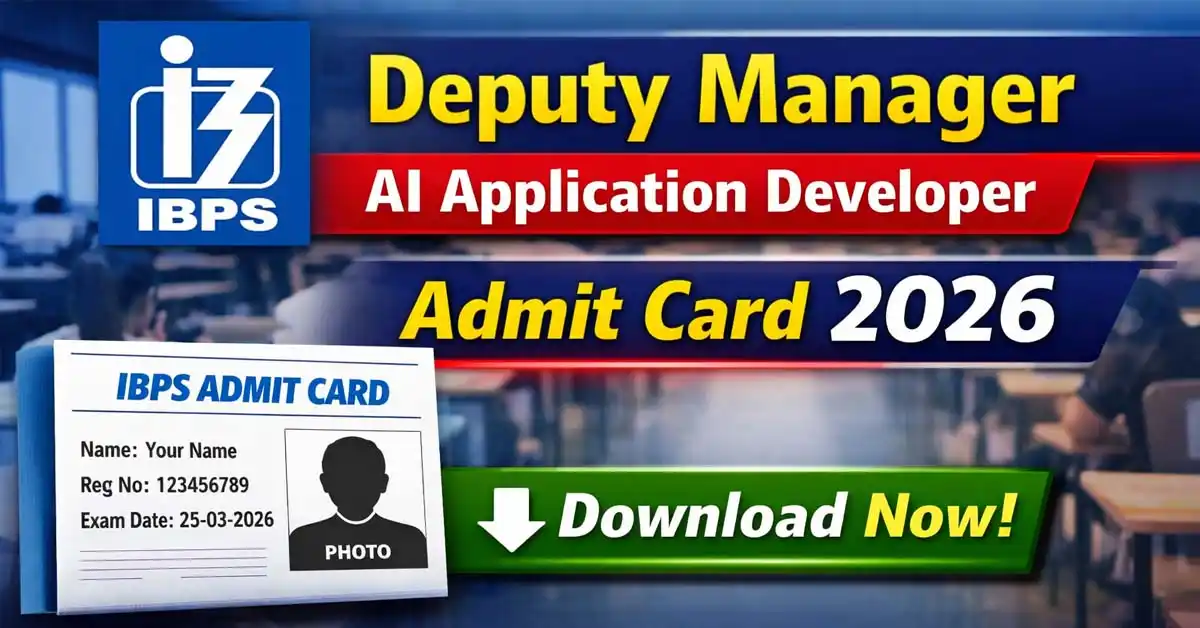 IBPS Deputy Manager AI Application Developer Call Letter