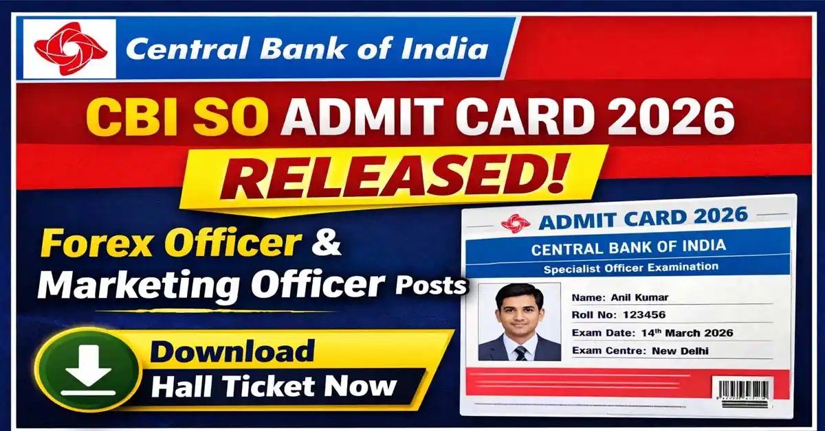 Central Bank of India SO Admit Card 2026